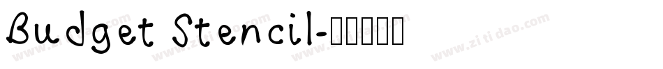 Budget Stencil字体转换